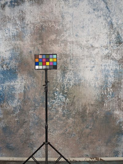 Beige Blue Hand Painted Backdrop Strong Text M Size 15469 Ton